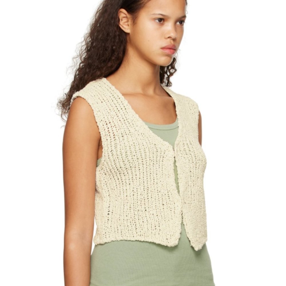 Open Project Open Yy Off-White Open Knit Cardigan - image 4